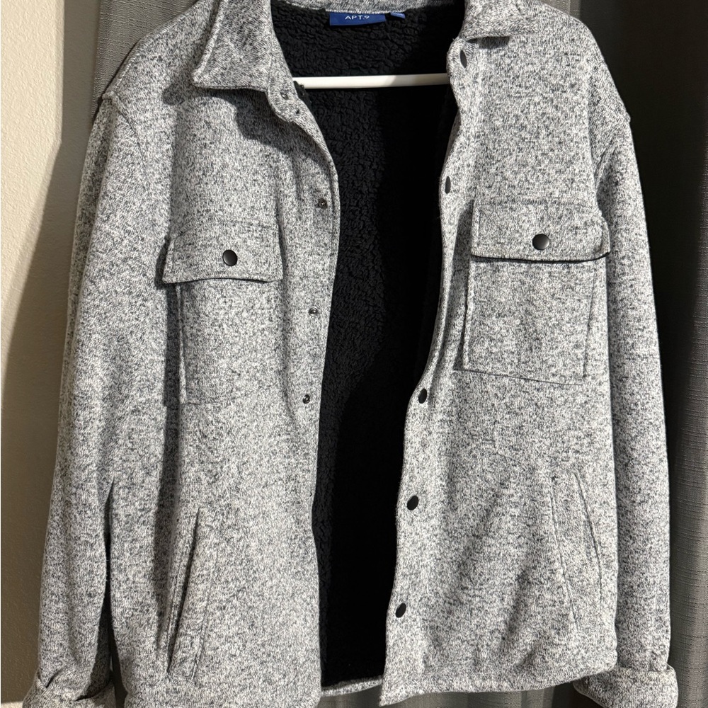 Apt 9 | M | Casual Cozy Grey Sweater Jacket